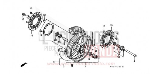 FRONT WHEEL (ST1100AN/AP/AR) ST1100AR de 1994
